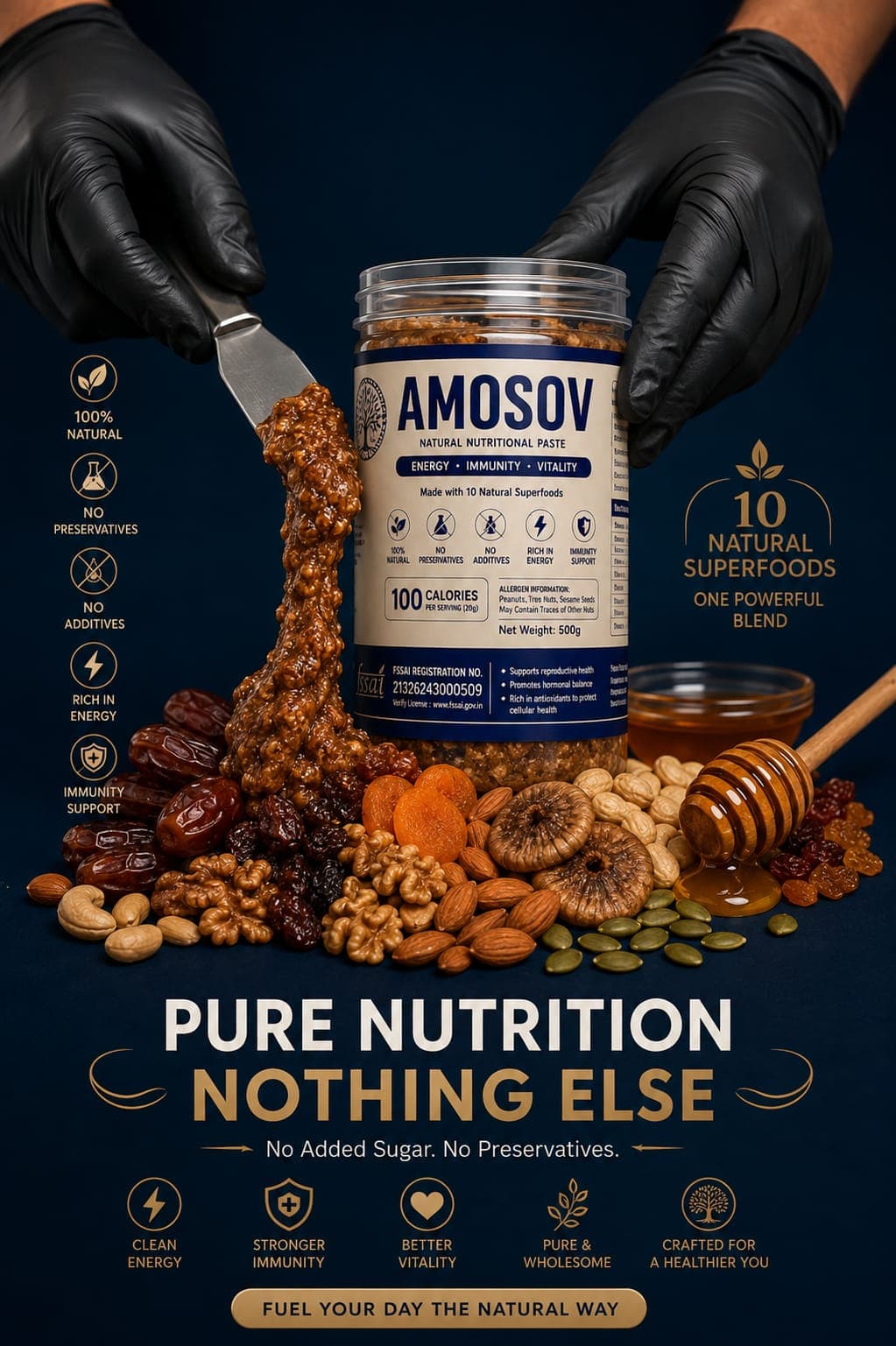 AMOSOV jar — dark display