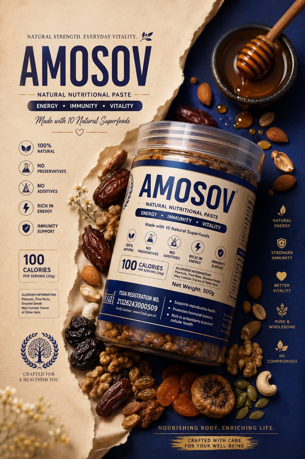 AMOSOV Natural Nutritional Paste background
